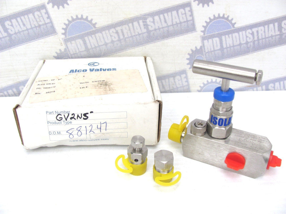 ALCO - GV2NS-VP-BP - FLOW CONTROL VALVE - 1/4" NPT, 316SS, 6,000 psi- (NEW)