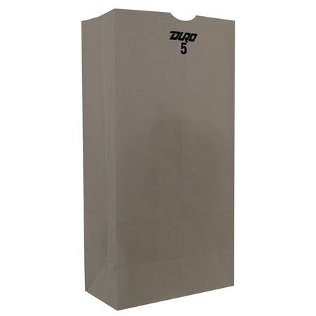 Zoro Select 51045 Grocery Bag Flat Bottom 5 Lb White, Pk500