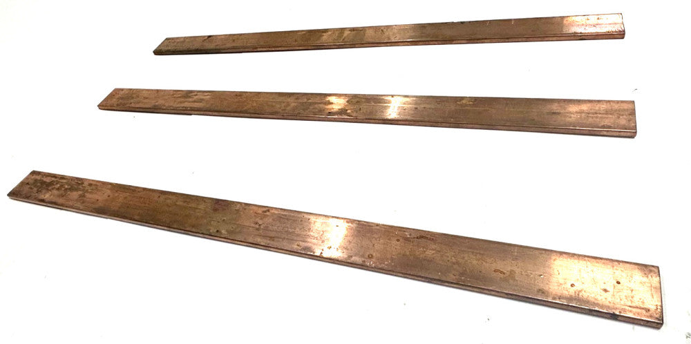 (LOT OF 3) COPPER 110 FLAT BAR 1/8"X1-1/4"X18-5/8"LONG BUS BAR