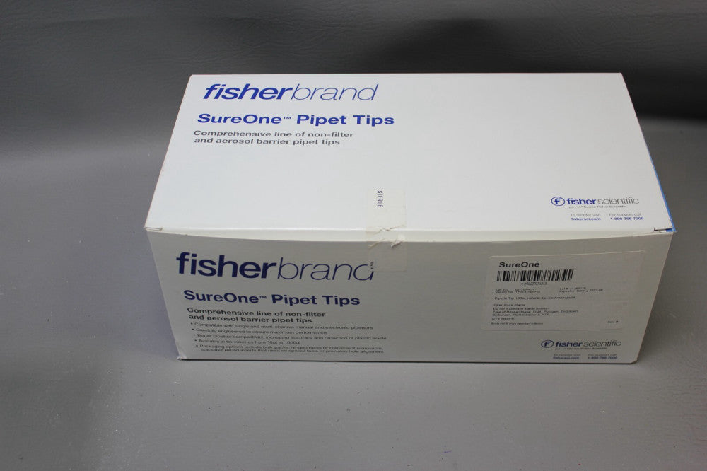 NEW BOX 960 FISHER 100uL SURE ONE PIPETTE TIPS BEVELED MICROPOINT 02-707-431