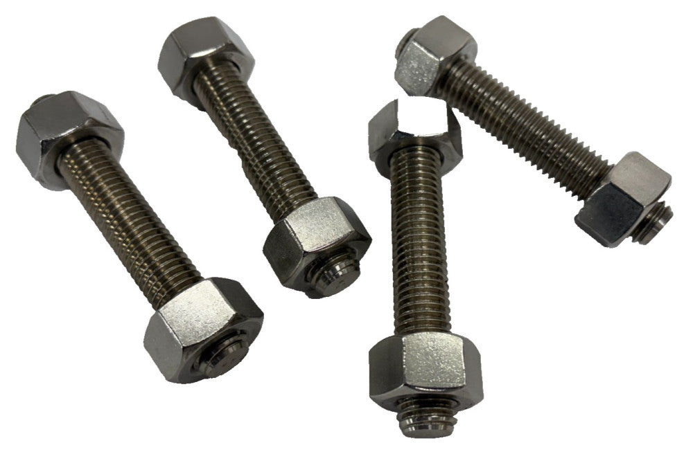 5/8"-10 X 4 3/4" GRADE B8 FULL THREAD STUD,STAINLESS STEAL W/ NUTS" LOT OF 4"