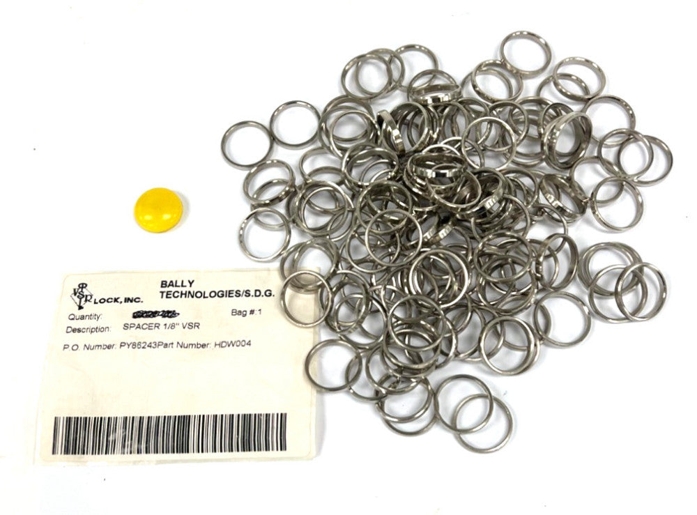 VSR LOCK INC 1/8" SPACER OD 7/8" ID 3/8" THICKNESS 1/8" LOT OF 125