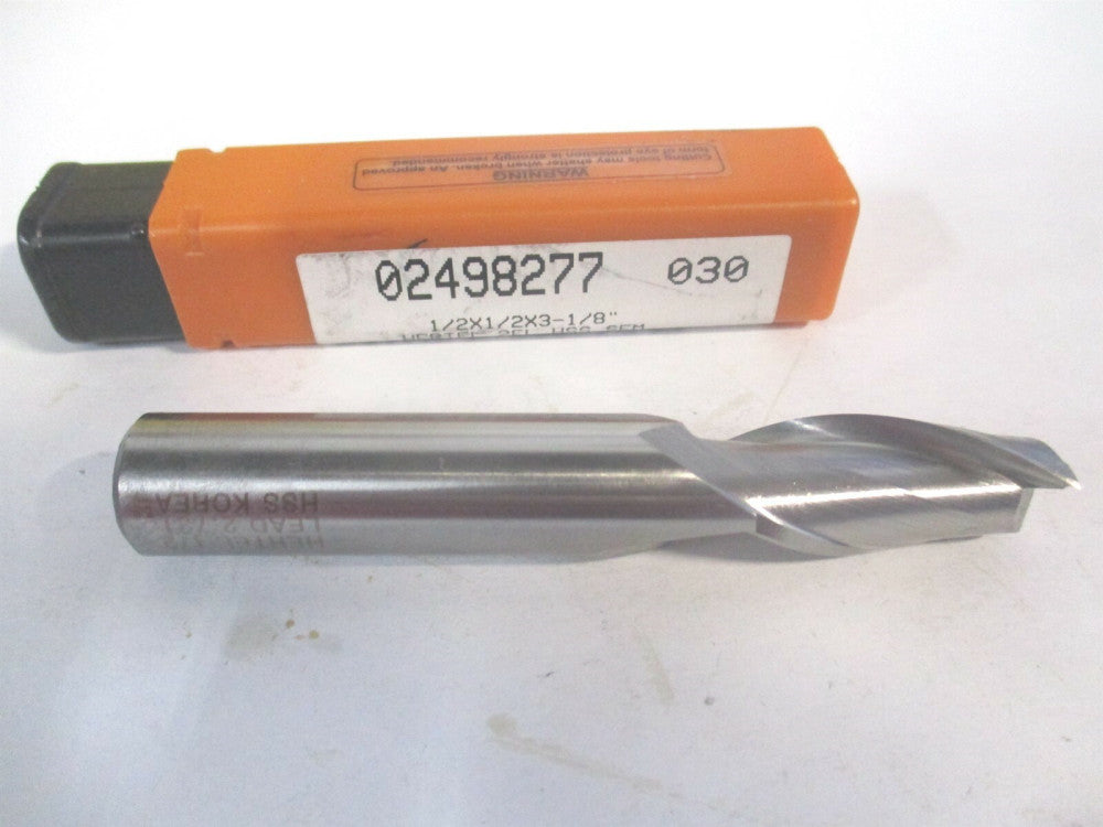 (E103003202) 1/2" x 1" x 1/2" x 3-1/8" OAL HSS 2 Flute Square End Mill