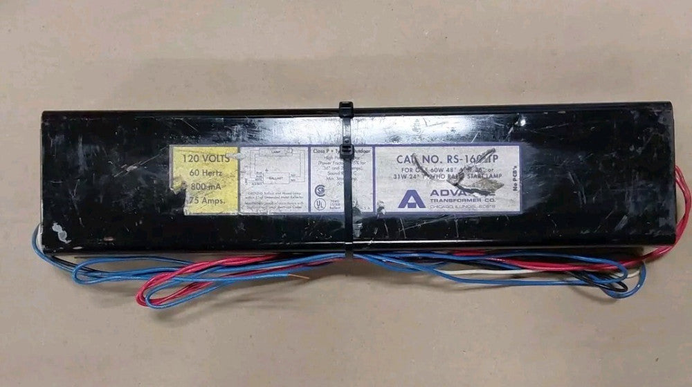 ADVANCE BALLAST RS-160-TP 120 VOLT T12/HO RS160TP