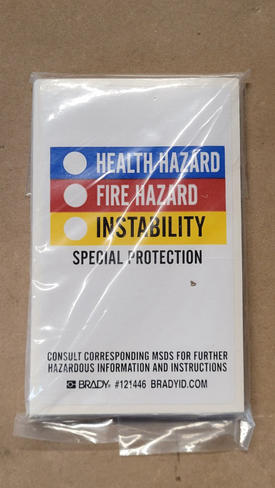 Brady 121446 50 Pack B7569 Blank NFPA Labels
