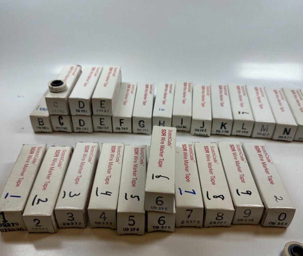 Scotch Code 1-0 A-Z SDR Wire Marker Tape (Lot of 1) All Boxes Not Full - NEW
