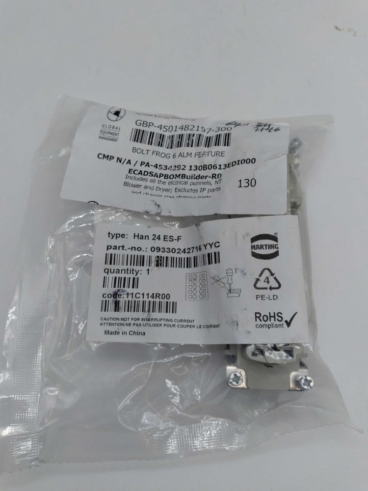 NEW HARTING 09330242716 YYC HAN 24 ES-F RECTANGULAR SOCKET INSERT, FEMALE