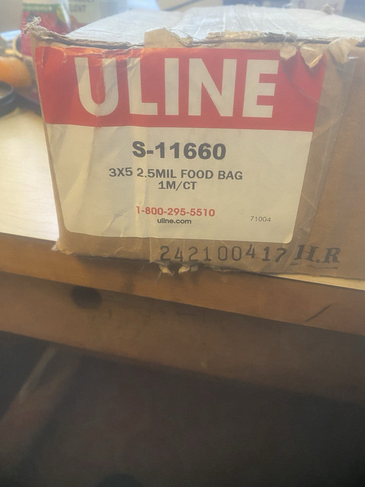 BRAND NEW ULINE S-11660 Metalized Food Bags 3x5/2.5 mil