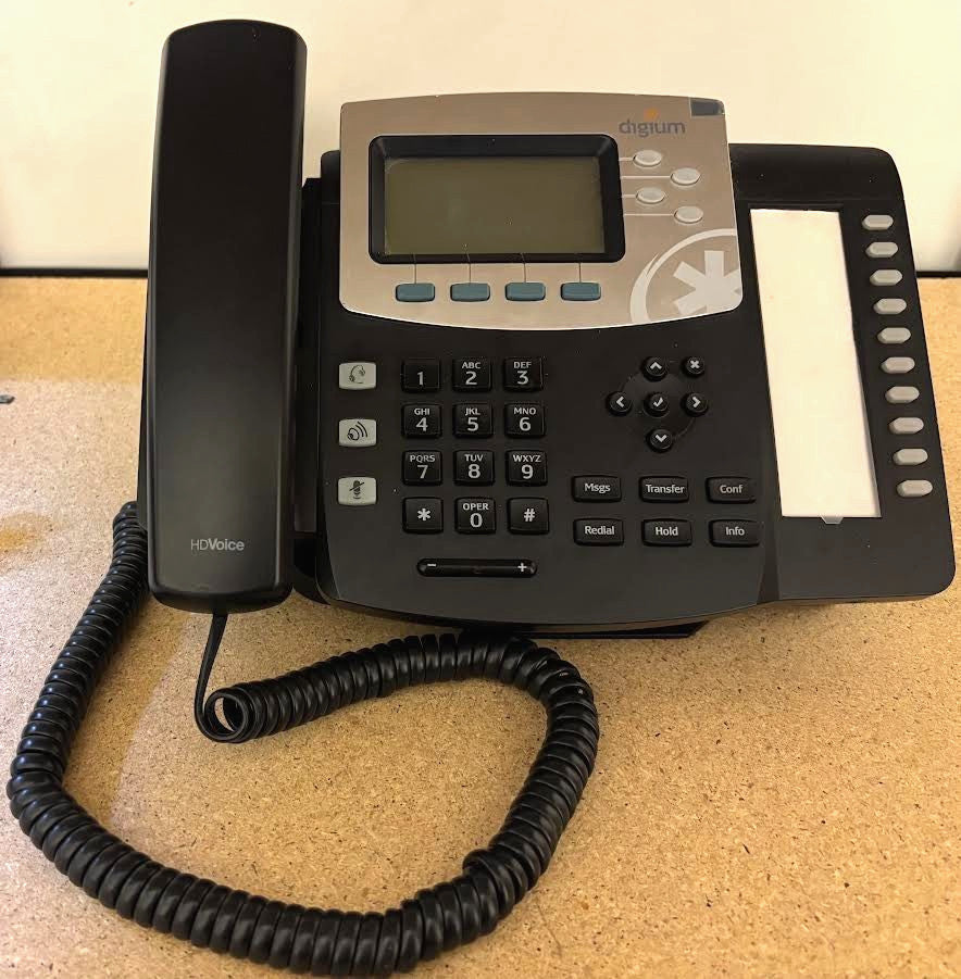 Digium D50 4-Line SIP with HD Voice, English Text Keys