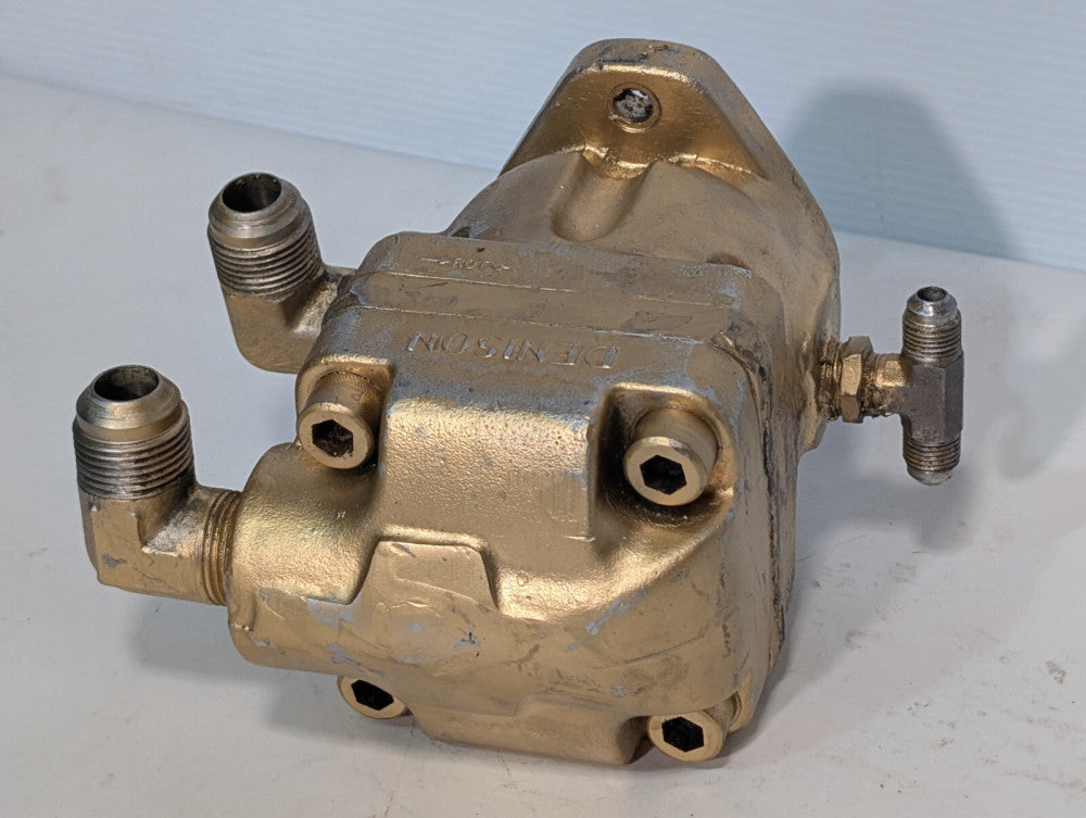 Denison Vintage Industrial Hydraulic Pump, Flange Mounted, Model Unknown