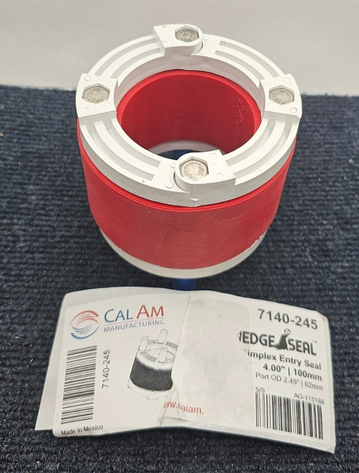 CalAm 7140-245 Simplex Entry Seal, 4.00 Inch 100mm, Port 2.53 Inch 64.30mm