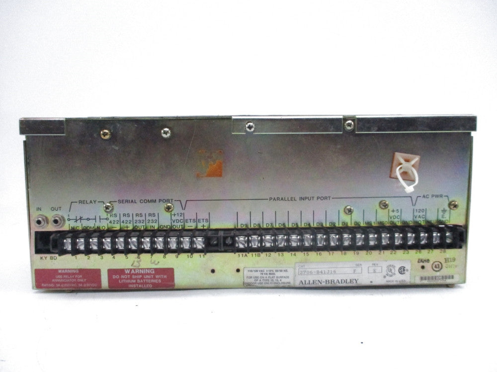 ALLEN BRADLEY 2706-B41J16 SER. F F/W E NSNP