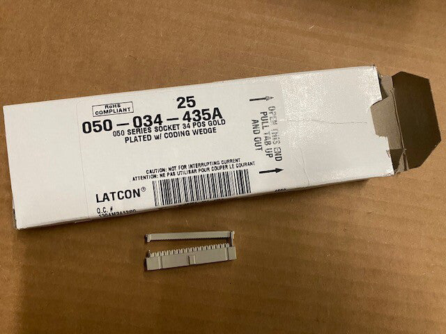 25 Pack Pancon 050-034-435A 050 Series Socket 34 POS Gold Plated w/ Coding Wedge