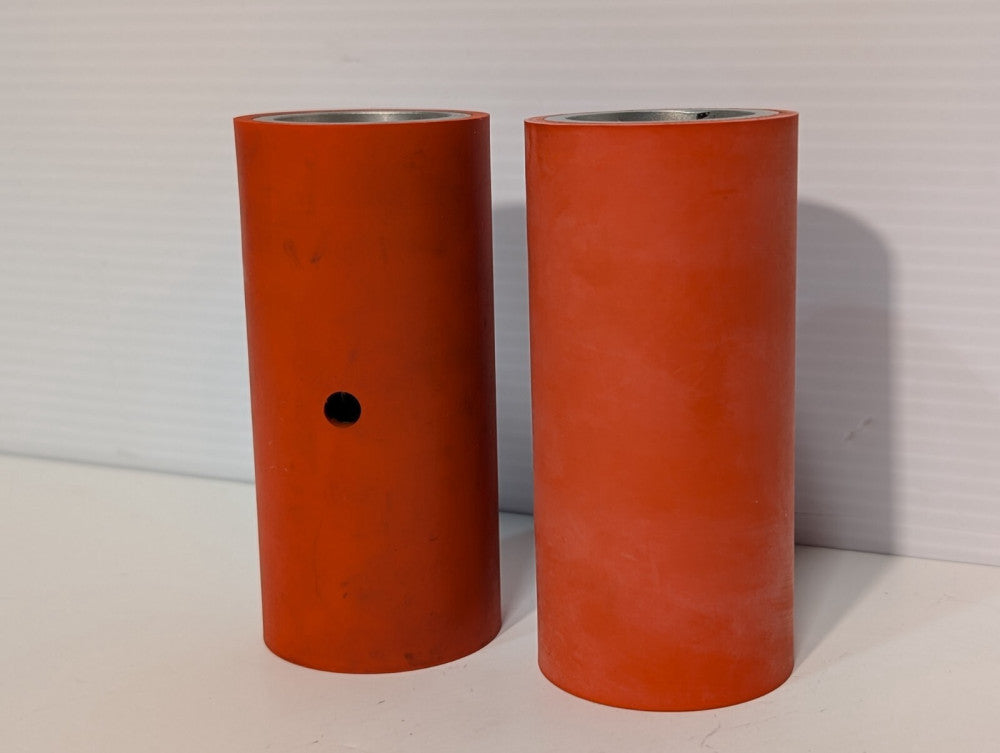 Pair of Rubber Coated Conveyor Belt Rollers 0337403 4.25 in Long x 2 in Diameter