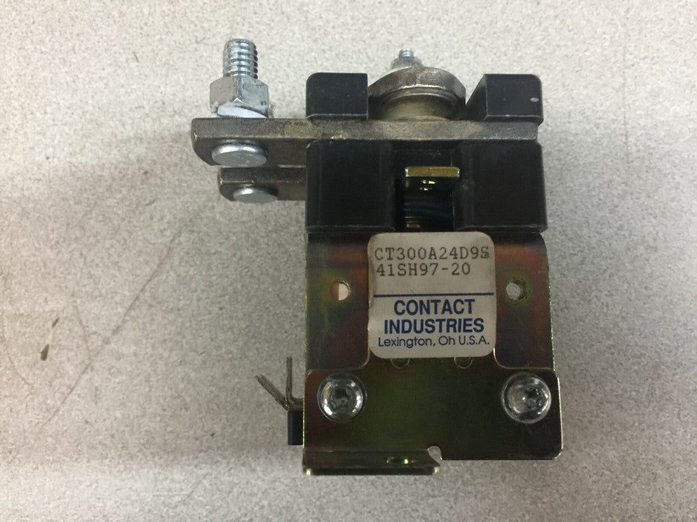 NEW NO BOX CONTACT INDUSTRIES 300AMP 24V COIL 1POLE CONTACTOR CT300A24D9S