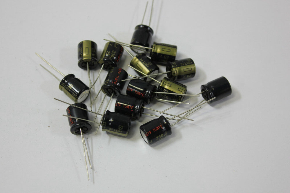 20 Panasonic Electrolytic Capacitor 330 uF 25 V