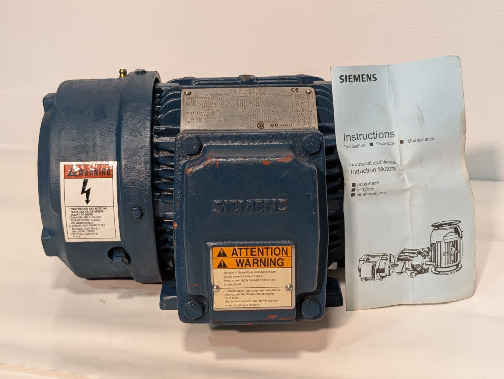 Siemens PE-21 Plus 1MJ91464YP60 Premium Efficiency Induction Motor, 2HP, TEFC