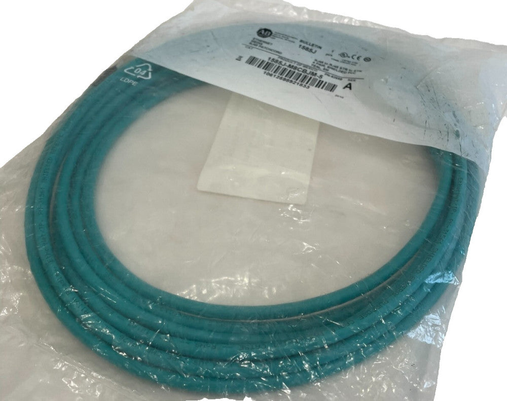 ALLEN BRADLEY 1585J-M8CBJM-5 ETHERNET CABLE SER.A 1585JM8CBJM5 NEW SURPLUS