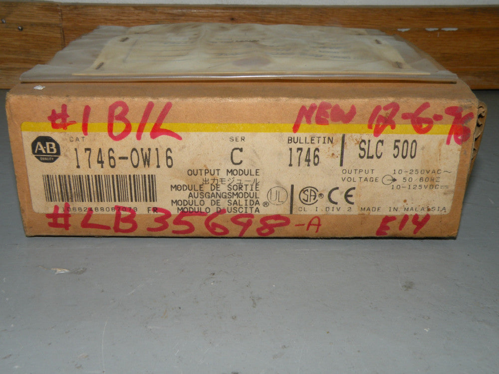 Refurbished Allen Bradley 1746-OW16 SLC 500 Ser C Output Module in box