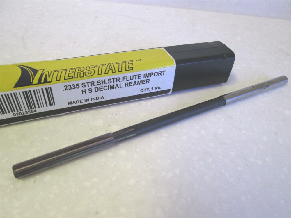 (2023554) Diameter: 0.2335" Straight Shank and Flute HSS Chucking Reamer