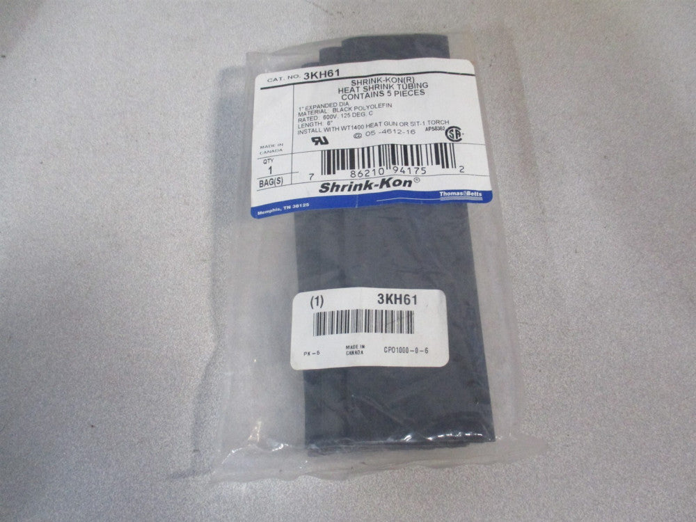 Shrink-Kon (CPO1000006) 2:1 0.5 x 1" OAL Polyolefin Heat Shrink Tubing - Qty 5