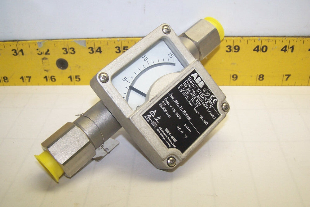 NEW ABB VARIABLE AREA FLOW METER 1/2" NPT / 100 bar Qmax 15.000 D10A32_5