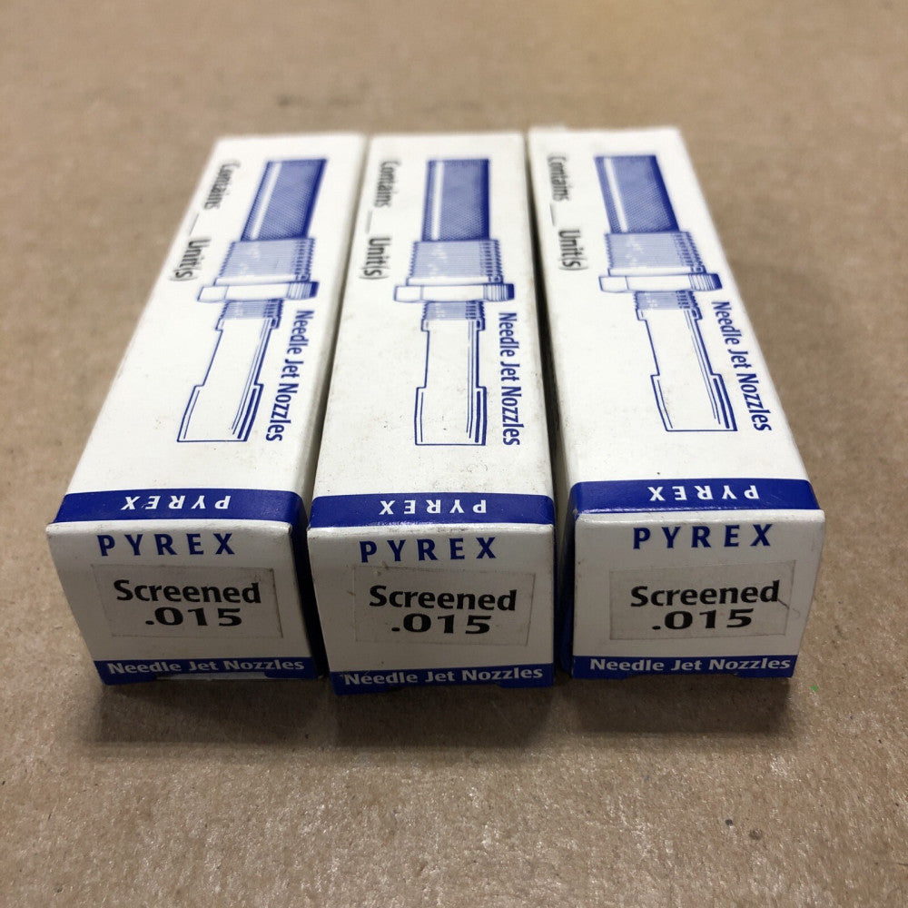 NEW Gatewood Needle Jet Nozzle .015 Stainless Steel Screened (LOT OF 3)