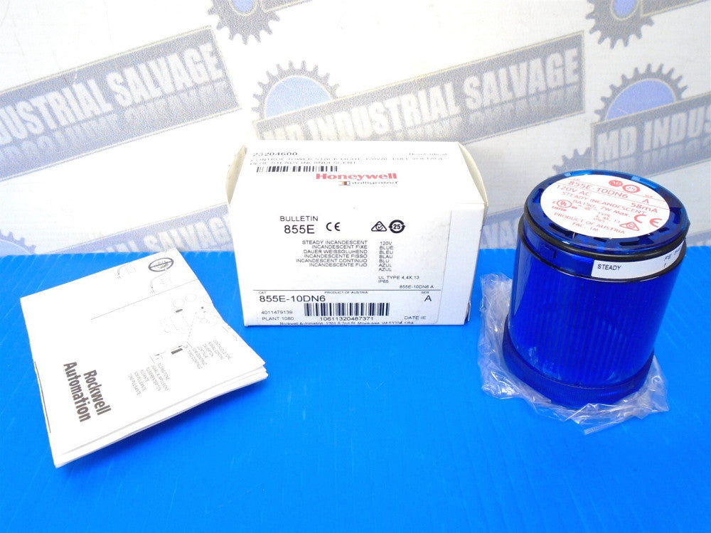 ALLEN-BRADLEY - 855E-10DN6 - 50mm BLUE STACK LIGHT MODULE -120V - (NEW in BOX)