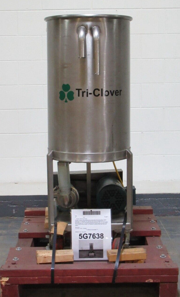30 Gal. 304 Stainless Steel Process Tank w/ Tri-Clover Centrifugal Pump