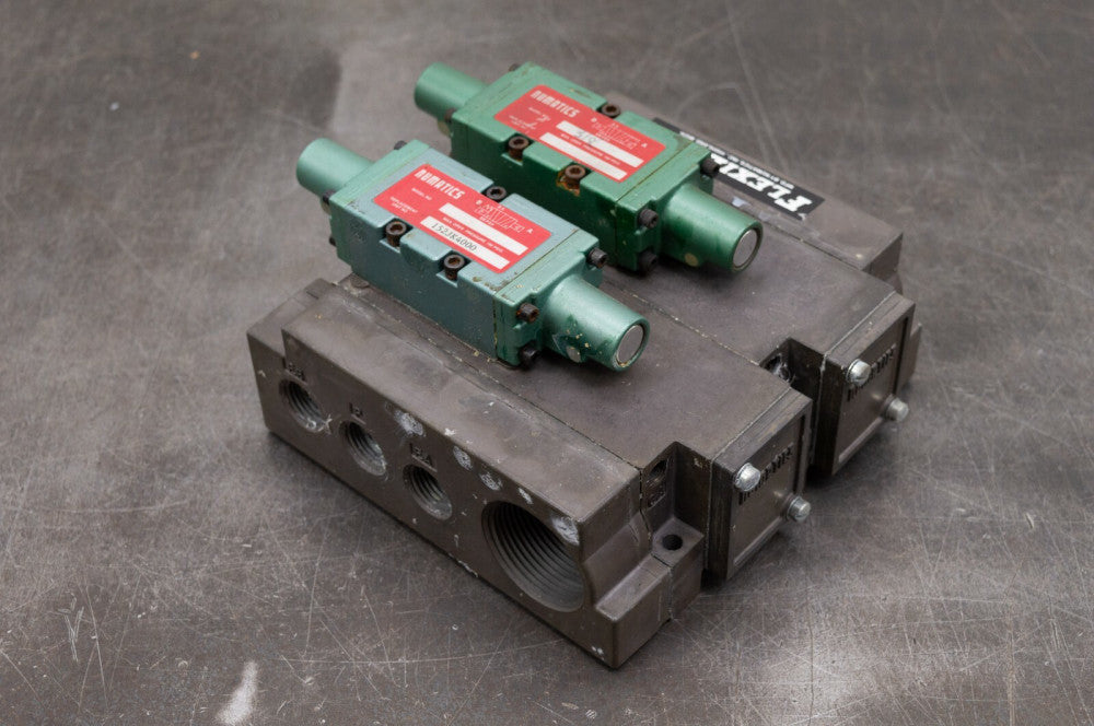 Numatics 152JK4000 Solenoid Pneumatic Valve Air Two Bank Manifold
