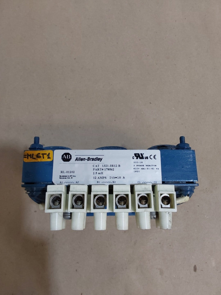 Allen Bradley 1321-3R12-B 3 Phase Reactor 600V 50/60 Hz 12A