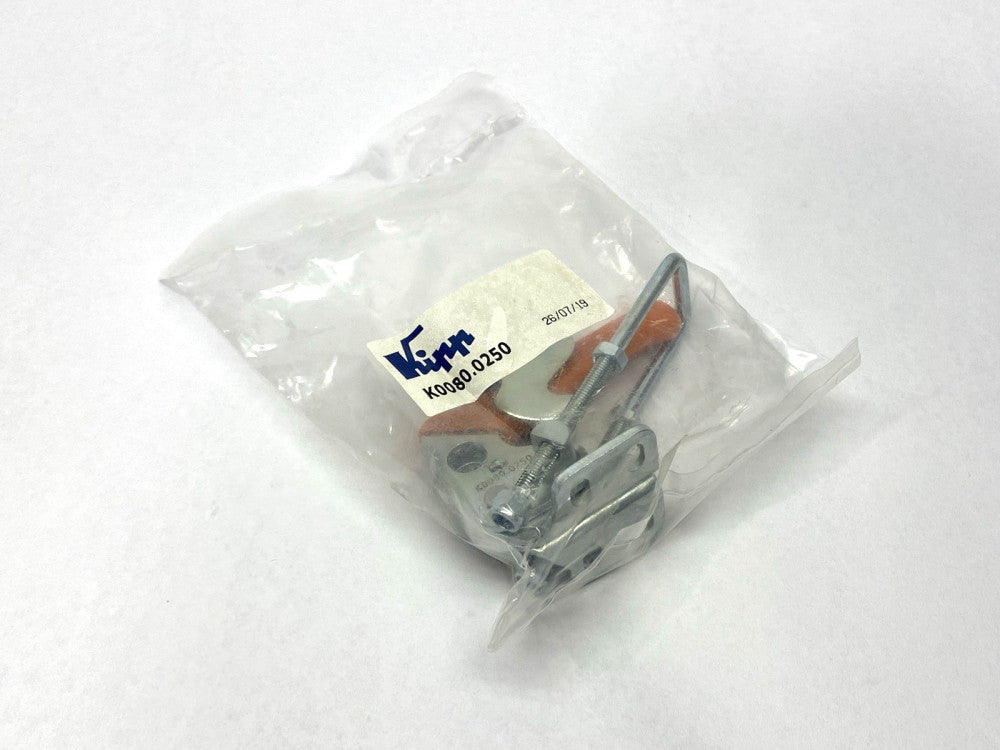 Kipp K0080.0250 Toggle Clamp Horizontal Latch w/ Fixed Jaw