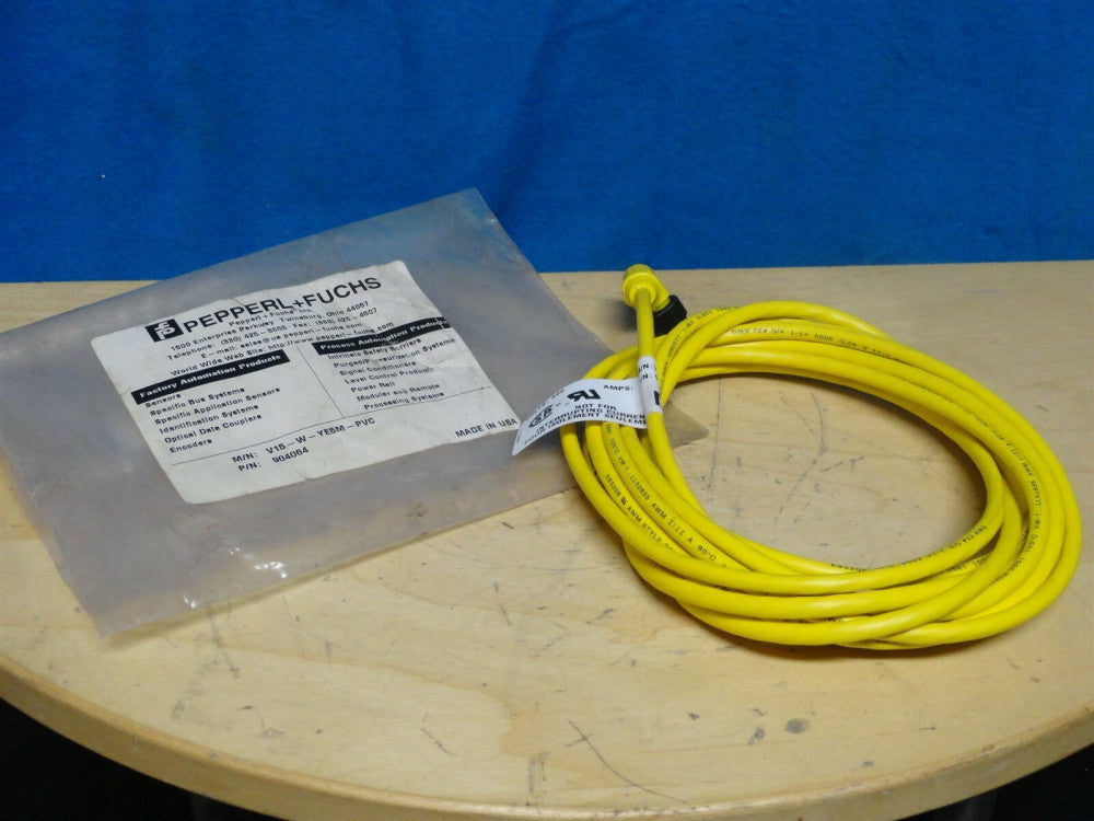 PEPPERL + FUCHS - 16.5ft. CABLE ASSEMBLY - PN: E83208 ~ V15-W-YE5M-PVC -(NEW)