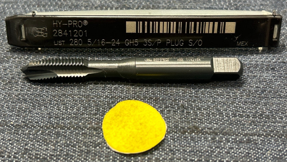 OSG STRAIGHT FLUTE BOTTOMING CHAMFER TAP 2841201 5/16-24 GH5