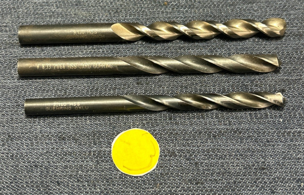 GUHRING 2 FLUTE DRILL BIT ASSORTED LOT OF 3