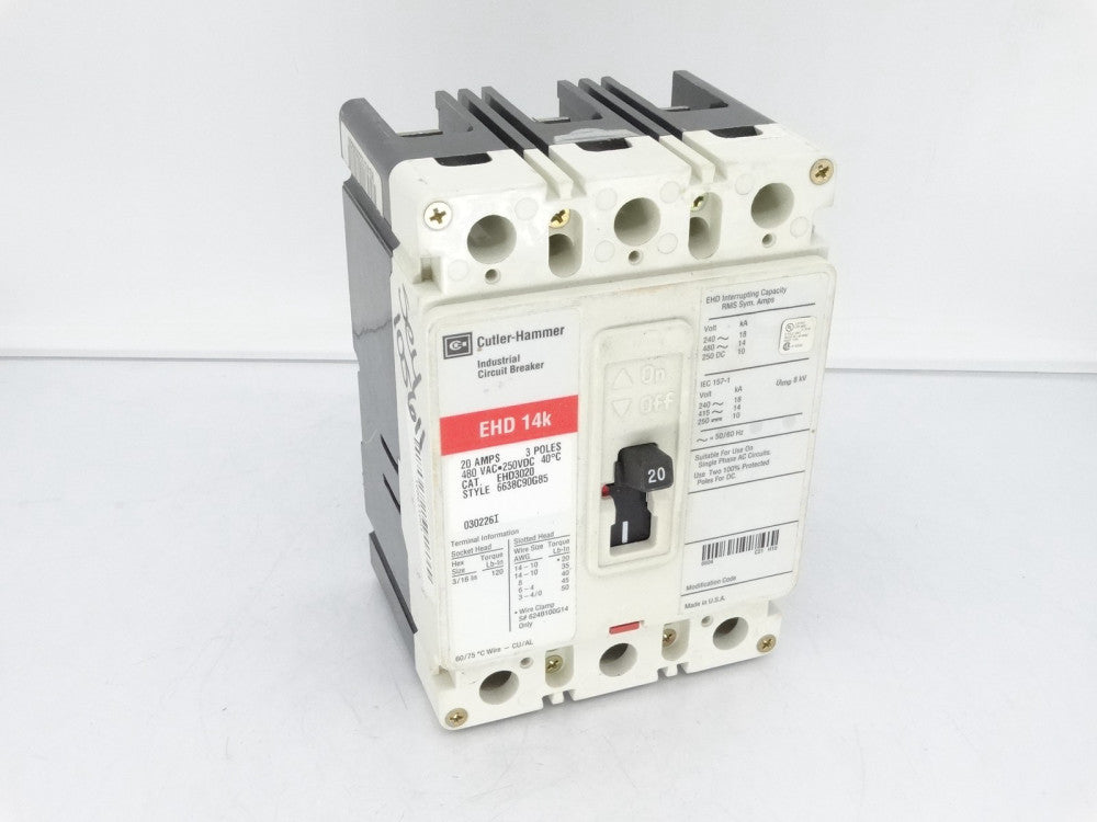EATON CORPORATION EHD3020 CIRCUIT BREAKER