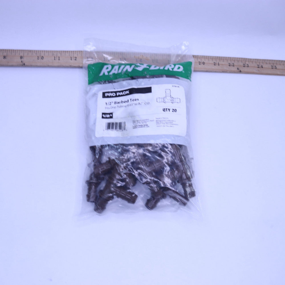 (20-Pk) Rain Bird Barbed Tee 1/2" BT50-20