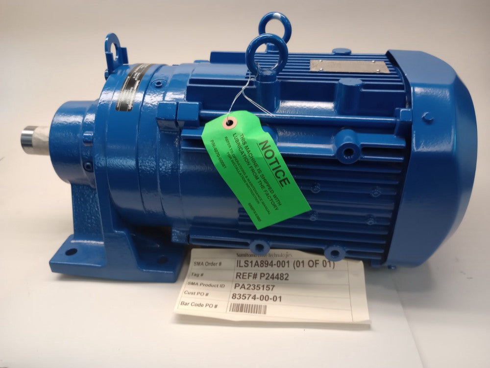 Sumitomo CNHM5-6120B-EP-15 Gear Motor PA235157 5hp 1750/117rpm Ratio 15:1