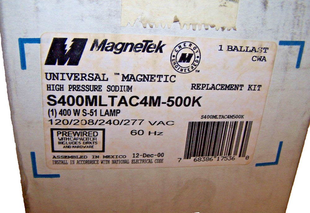 NEW MAGNETEK 400 WATT BALLAST REPLACEMENT KIT S400MLTAC4M-500K