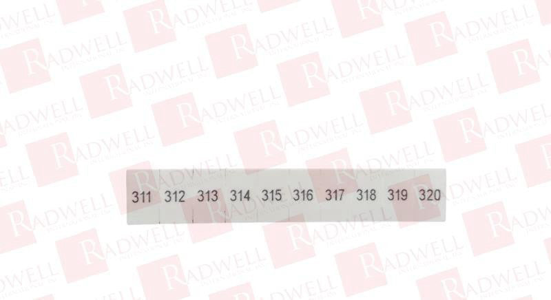 PHOENIX CONTACT ZB 6,LGS:FORTL.ZAHLEN 311-320 / ZB6LGSFORTLZAHLEN311320 (NEW NO