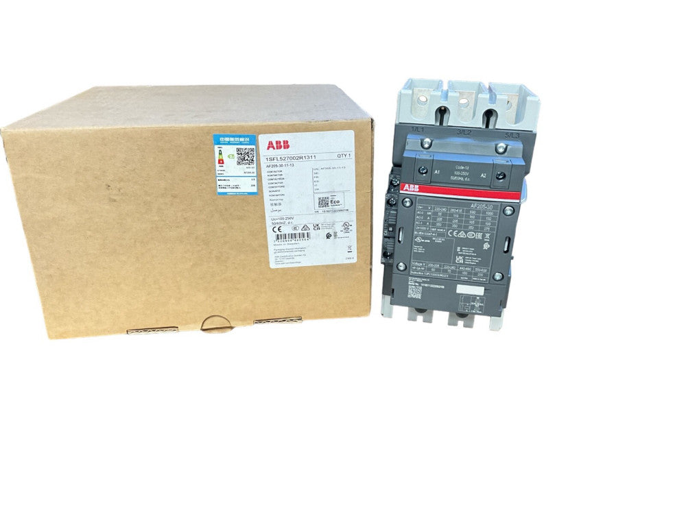 ABB 1SFL527002R1311 AF205-30-11-13 3-Pole Contactor 110kW 205A 100-250V Coil