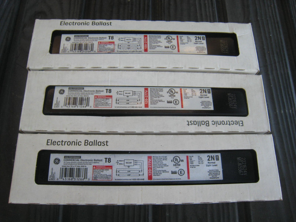 3 GE High Performance Commercial Electronic Ballast - T8 / 2N - GE259MAXG-N-DIYL
