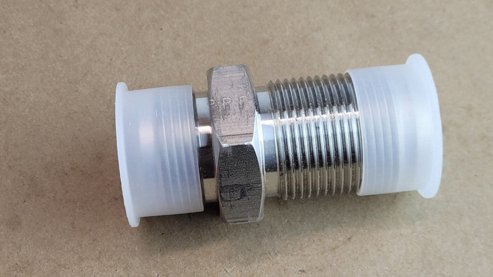 Parker 16 WTX-SS Stainless Steel 37° Flare JIC Bulkhead Union 1" Tubing