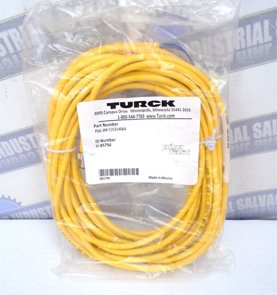 TURCK - PSG 3M-7 - PSG 3M-7/CS14064 - 7M(22ft) - M8 3-Pin to (2) F Spade U-85794