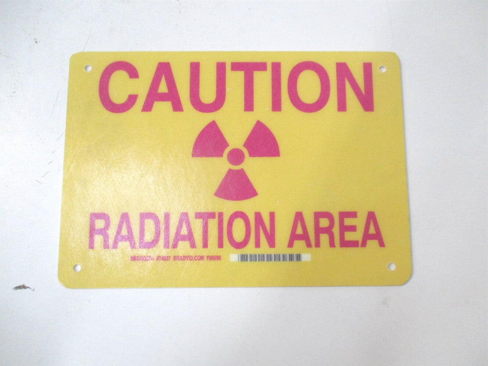 Brady (74837) 7" x 10" Fiberglass Caution Radiation Sign With Mounting Holes