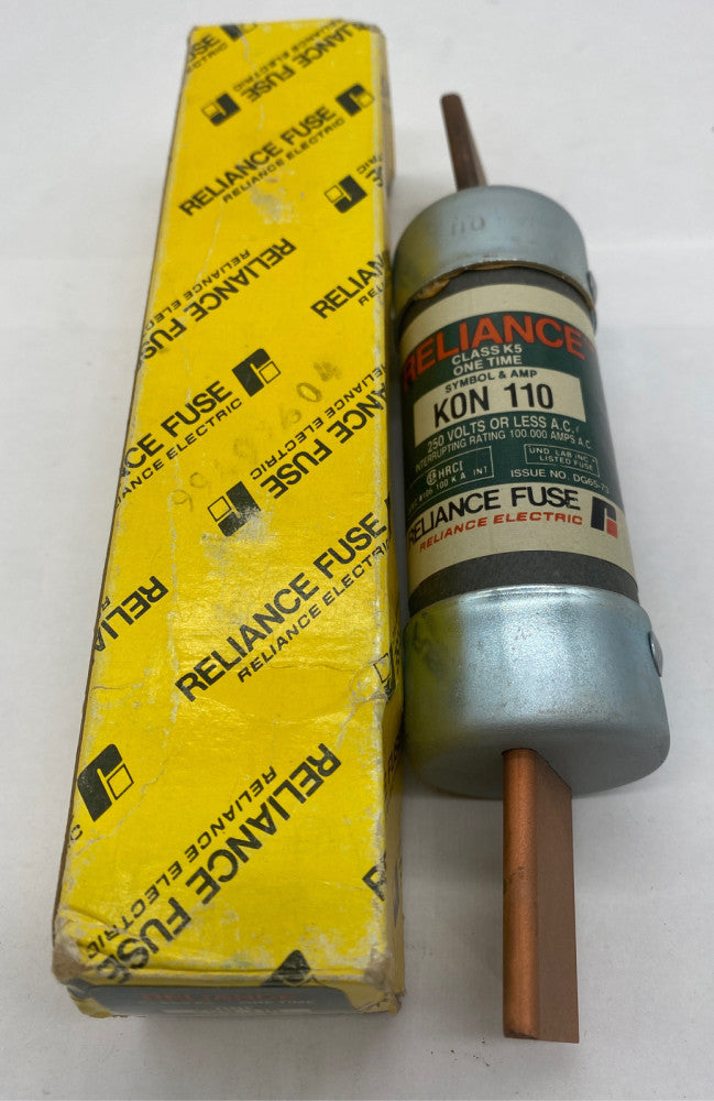 Reliance KON110 One-Time Fuse, 250VAC 110Amp, Class K5