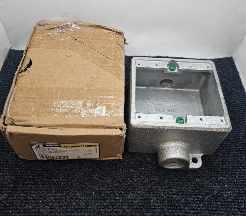 ACP FDC275: 2 GANG GRC FDC CAST OUTLET BOX FOR GRC AND IMC CONDUIT 3/4"