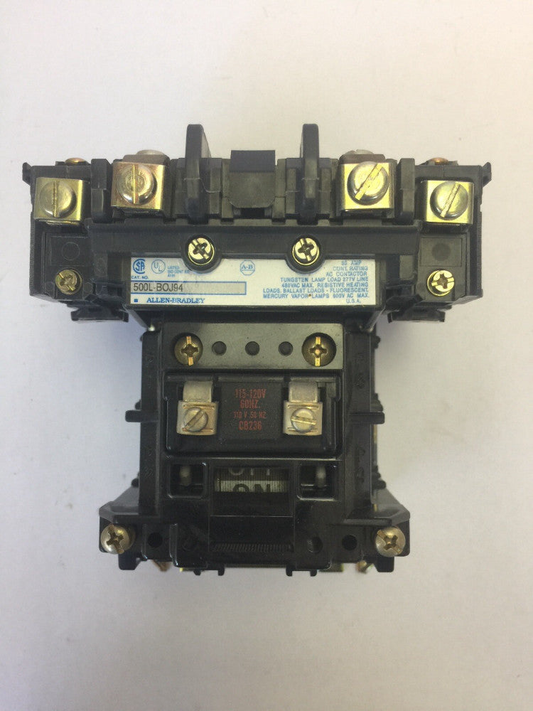 ALLEN BRADLEY 500L-BOJ94 AC LIGHTING CONTACTOR 30AMP 599-P01A CB236 COIL 115-120
