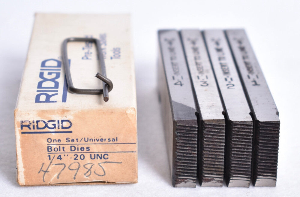 4 Count Ridgid 1/4" - 20 UNC Universal Right Hand Bolt Dies 47985