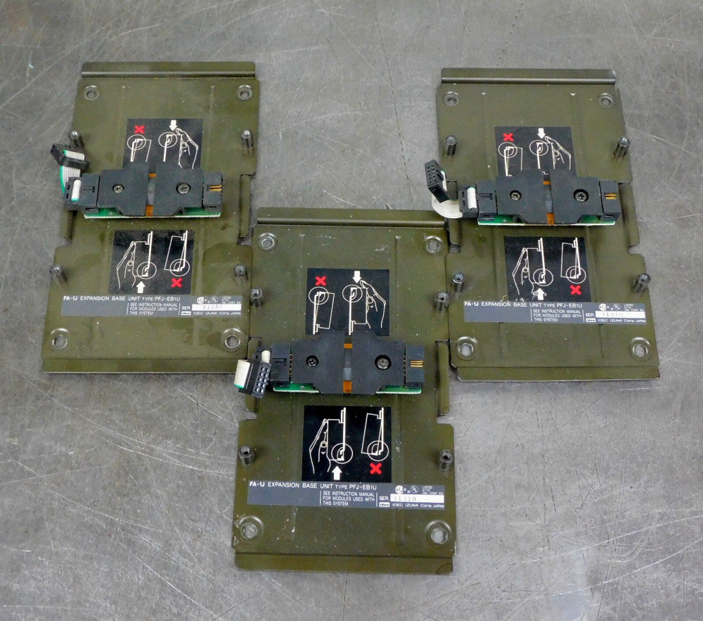 IDEC PFJ-EB1U Expansion Base Plate 31310 for FA-1J Lot of Three (3)